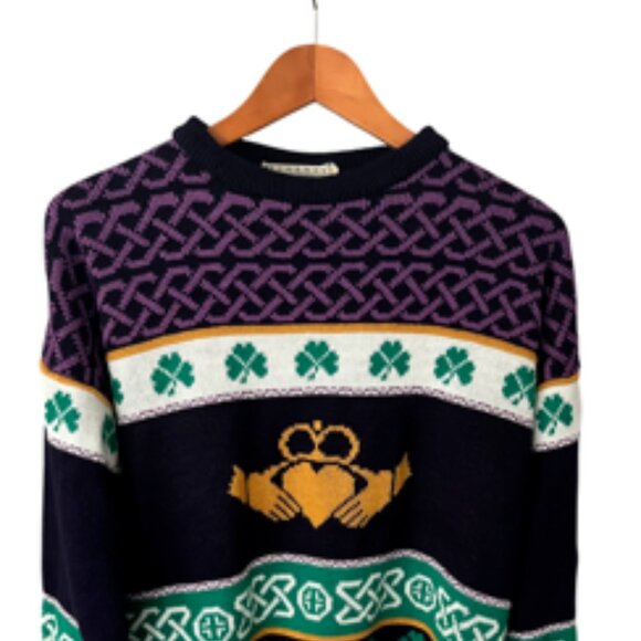 Vintage 90's Wollen Mills Family Company Women's Irish Sweater - Picture 2 of 12